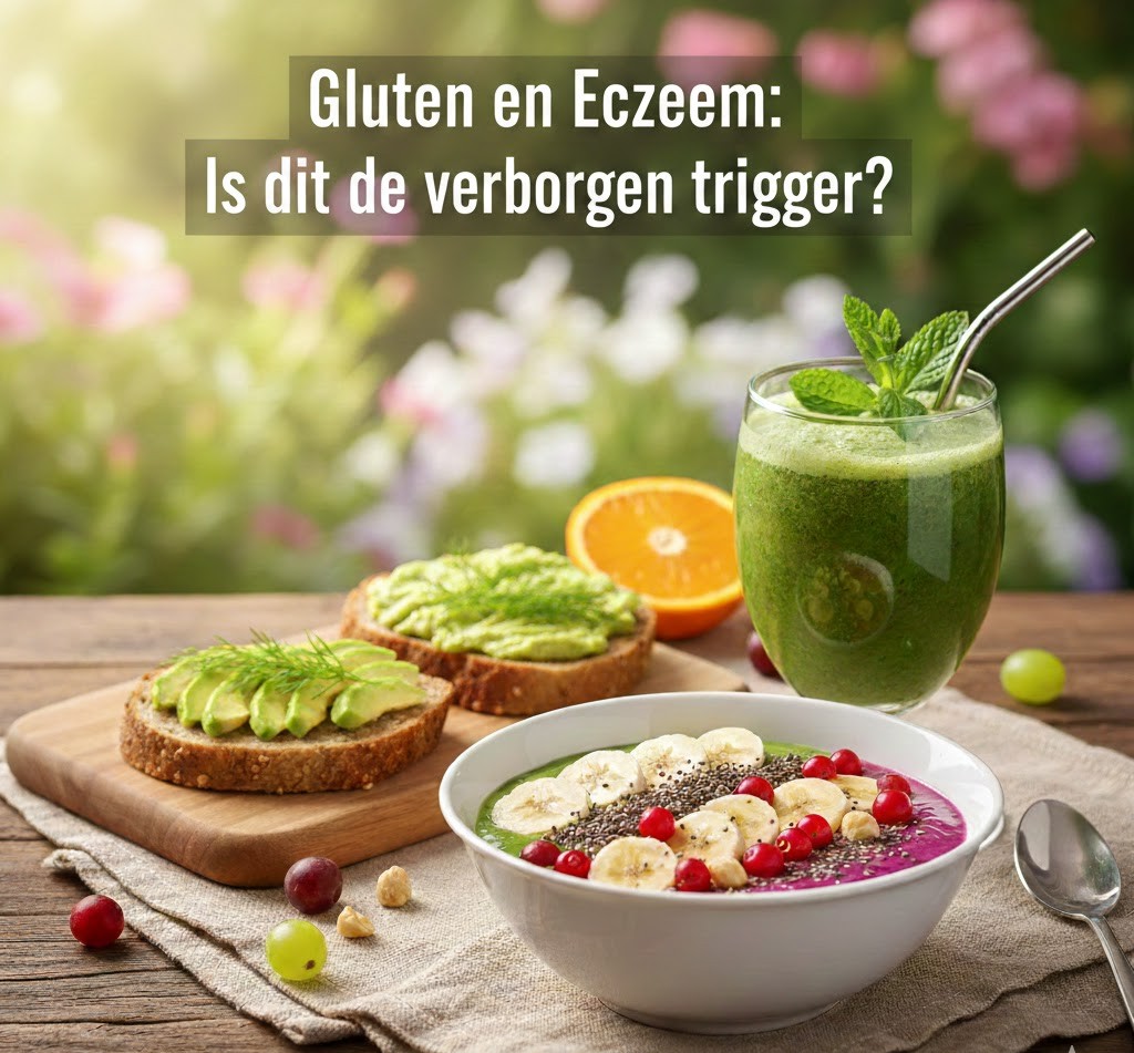 Glutenvrij en AIP ontbijt met smoothie voor eczeem herstel